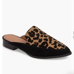 Halogen Corbin Leather Calf Hair Mules